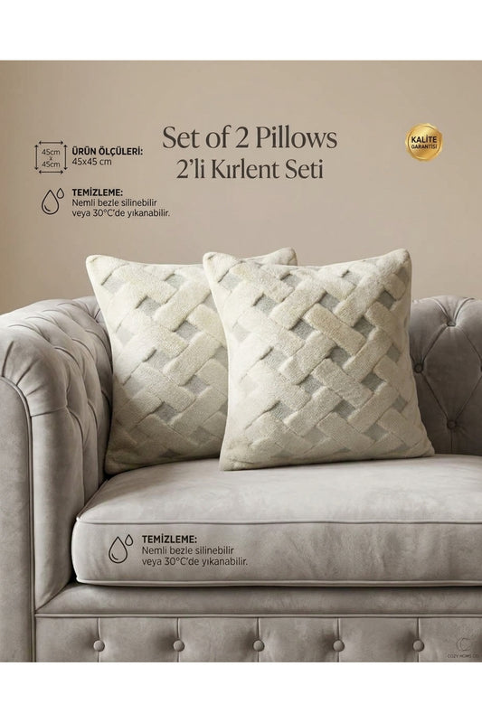 Welsoft Kırlent Kılıfı 2 Adet 45x45 cm