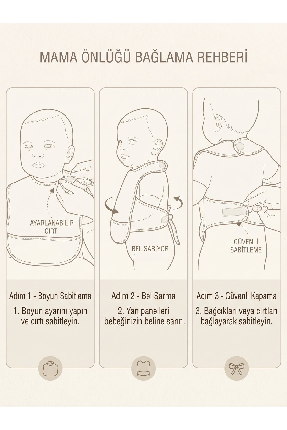 Havlu Mama Aktivite Önlüğü %100 Pamuk Yeşil