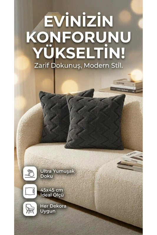 Welsoft Kırlent Kılıfı 2 Adet 45x45 cm